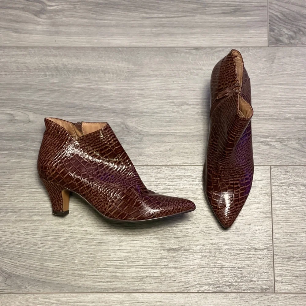 Brown Python Lindy Boots - Picture 1 of 6